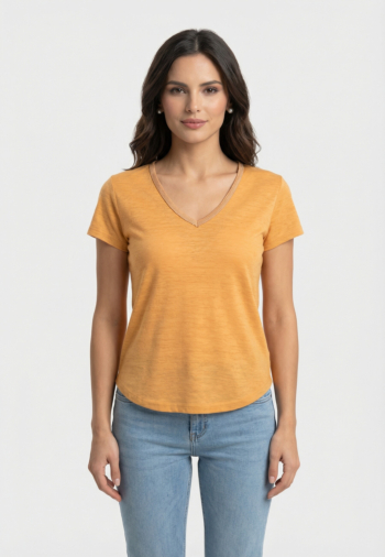 Tee shirt molly bracken t427ep jaune orange