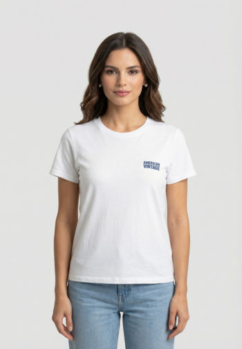 Tee shirt american vintage ykobow blanc