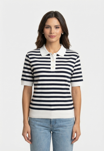 Polos saint james carola blanc/marine