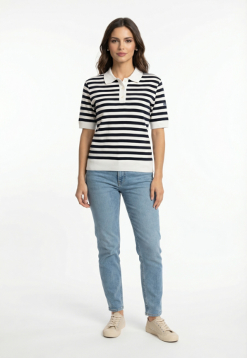Polos saint james carola blanc/marine