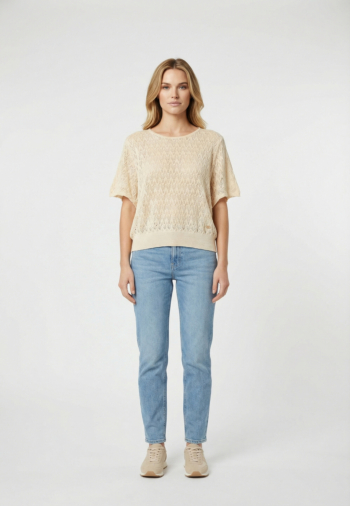 Pull leger yes zee m228 iv00 0250 ecru