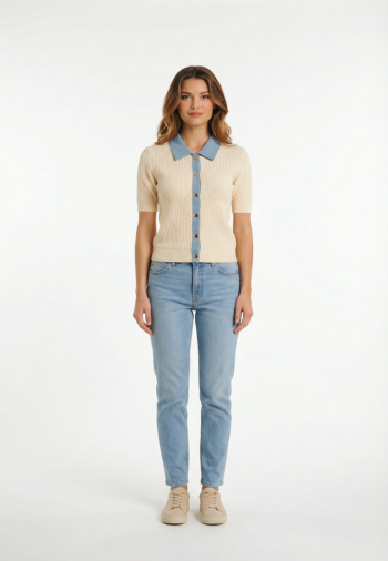 Gilets cardigans morgan 241-mbianca ivoire