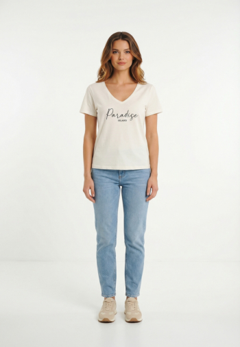 Tee shirt morgan 261-dbeach blanc