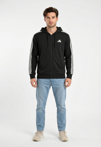 Blousons et vestes adidas sportswear m 3s ft fz hd noir/blanc