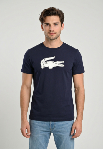 Tee shirt lacoste th2042 525 marine/blanc