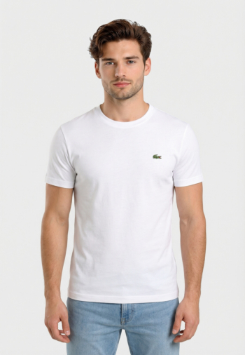 Tee shirt lacoste th0003 49t blanc/blossom