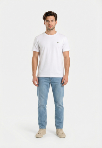Tee shirt lacoste th0003 49t blanc/blossom