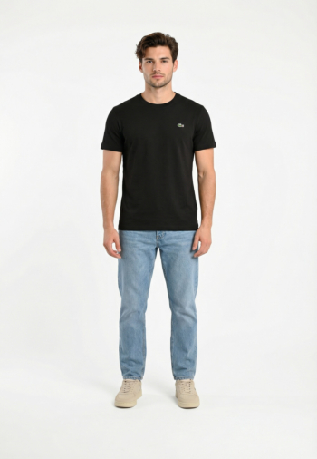 Tee shirt lacoste th0003 5yi noir/mache
