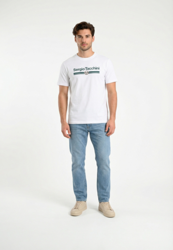 Tee shirt sergio tacchini marchio co 1047-wht/med