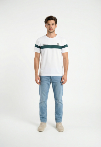 Tee shirt sergio tacchini leone pl 1047-wht/med