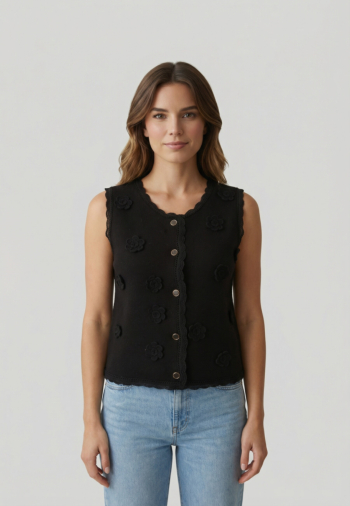 Gilets cardigans morgan 261-mfleur noir