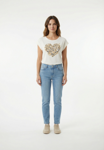 Tee shirt morgan 261-dloup off white