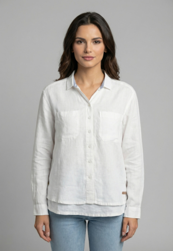 Chemisier saint james charlene blanc