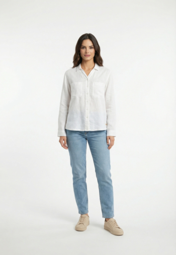 Chemisier saint james charlene blanc