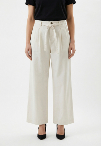 Pantalons grace & mila pompon white