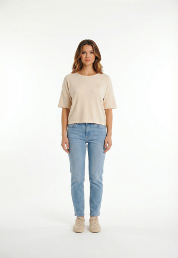 Pull leger Le Temps Des Cerises drew 1004  beige