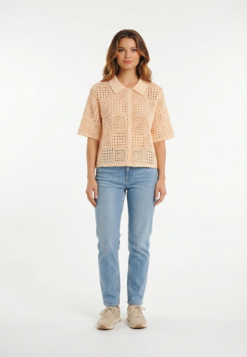 Chemisier manches courtes Le Temps Des Cerises elmar 1999  craie