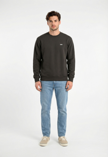 Sweat vans left chest ii loose crew blk1 black