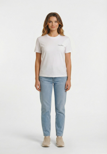 Tee shirt calvin klein jeans classic graphic t yaa brilliant white