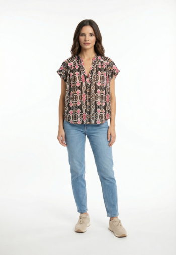 Chemisier manches courtes only fiola black fr joli decor