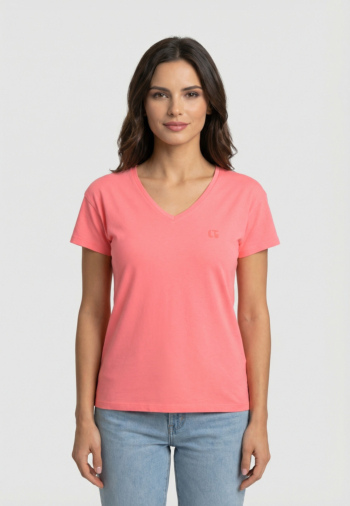 Tee shirt Le Temps Des Cerises milou 5023 pink fluo