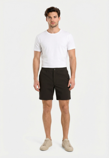 Shorts bermudas calvin klein jeans straight seersucker ub1 black