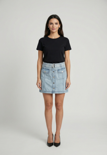 Jupe morgan 251-jolam denim bleach