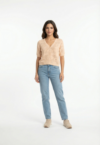 Gilets cardigans only chloe ecru dtm button