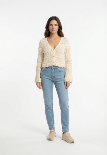 Gilets cardigans only colette birch gold button