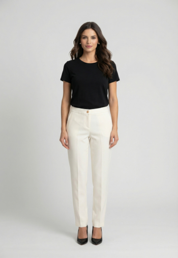 Pantalons morgan 222-plime.f ecru