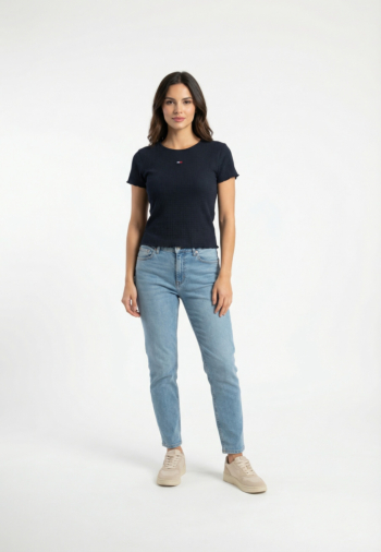 Tee shirt tommy jeans slim smock c1g dark night navy