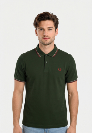 Polos fred perry mm3600 85a grsrts/stkbl/oxb