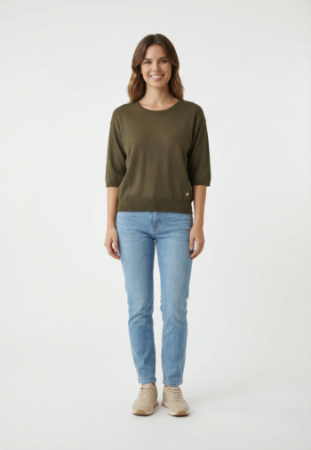 Pull leger yes zee m447 lh00 0979 verde mil.scuro