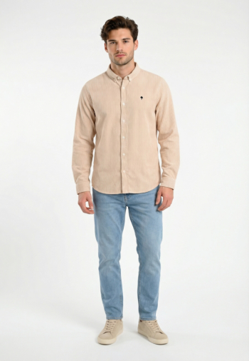 Chemise faguo ivoy ecr16 cream/camel
