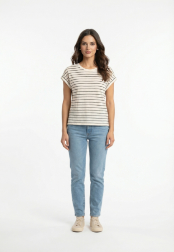 Tee shirt levi's® lori linen dolman 0002 donna stripe egret