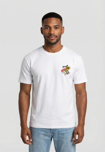 Tee shirt natif just on vacation blanc