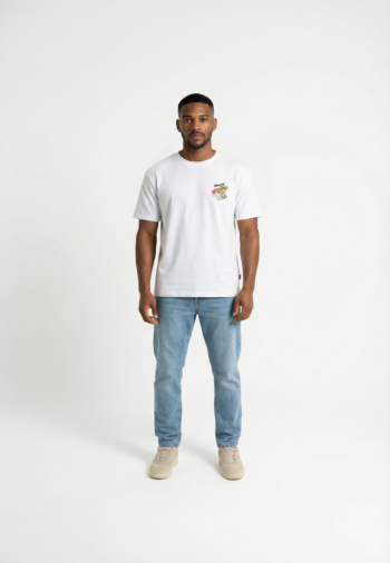 Tee shirt natif just on vacation blanc