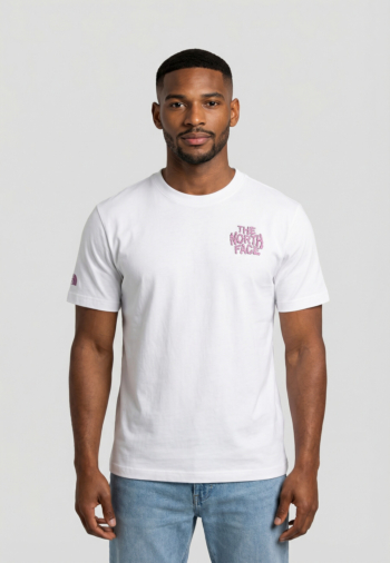 Tee shirt the north face drip logo relaxed fn41 tnf white