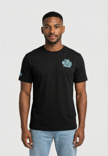 Tee shirt the north face drip logo relaxed jk31 tnf black