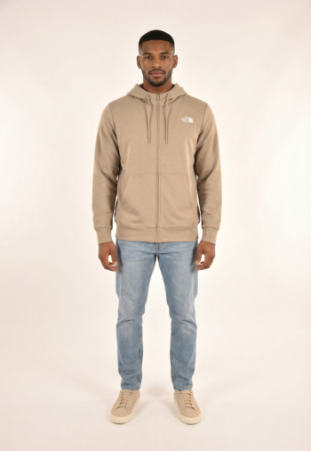 Sweat the north face simple dome light regular full zip 2mb1 stone slab