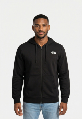 Sweat the north face simple dome light regular full zip jk31 tnf black