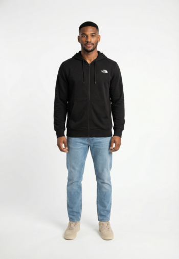 Sweat the north face simple dome light regular full zip jk31 tnf black