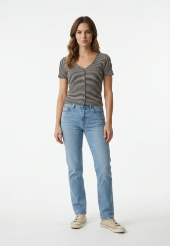 Chemisier manches courtes levi's® muse 0004 vanilla stripe ca