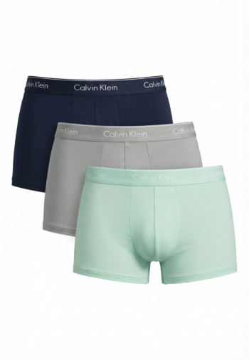 Calecons et slips calvin klein jeans trunk 3pk, tm6 41c shoreline w/ dtm wb/ misty grey w/