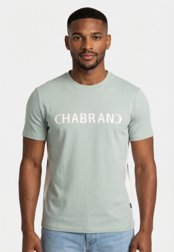Tee shirt chabrand 63203 co798 cendré blanc