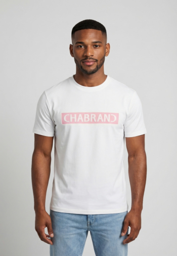Tee shirt chabrand 63201 co806 blanc rose