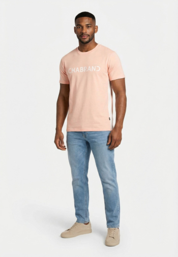 Tee shirt chabrand 63203 co608 rose blanc