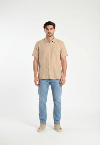 Chemise manches courtes barbour nelson s/s summer st51 stone