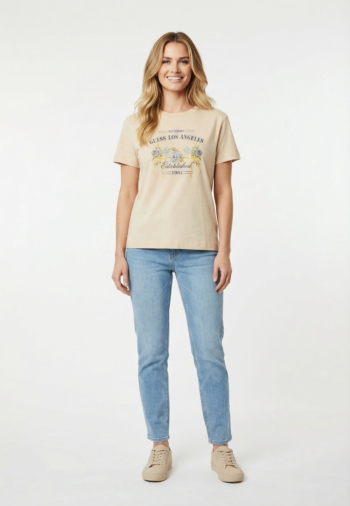 Tee shirt guess jeans flowers g1m5 pearl oyster
