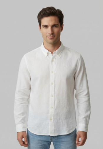Chemise timberland mbrk linen 1001 white